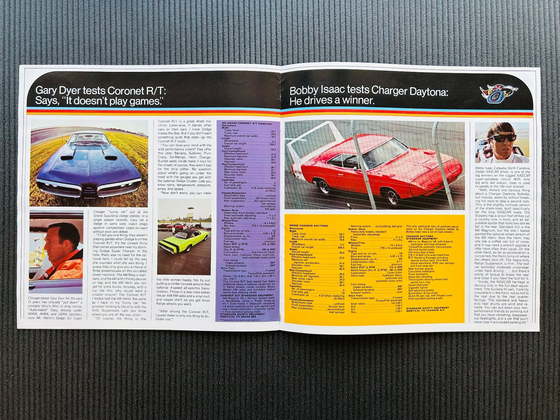 Dodge Documenti: Dodge Performance Original Brochure 1970 Challenger Charger – Usato da Herrliberg venduto da surfcafe 5