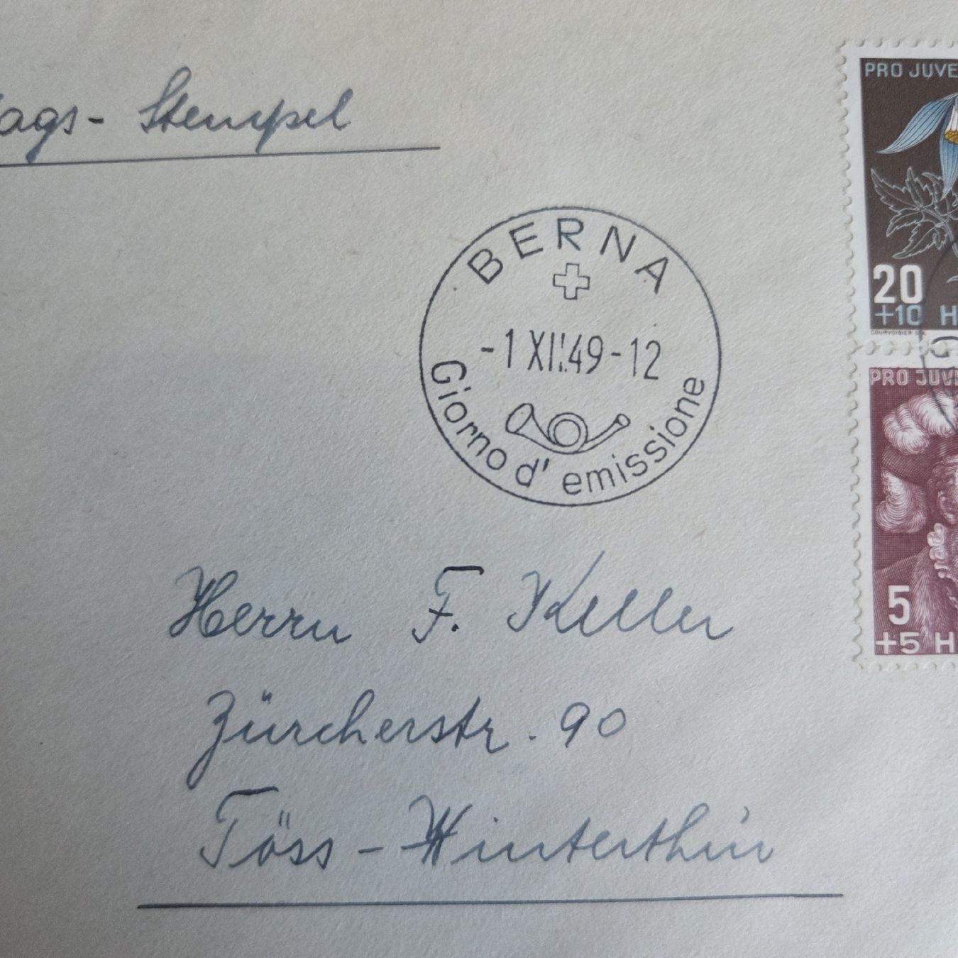 Tutti i francobolli: Top Brief Ersttags-Stempel von 1949 – Usato da Stans venduto da Ducati16 3