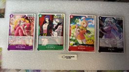 One Piece Sammelkarten Set 4 Karten wie neu