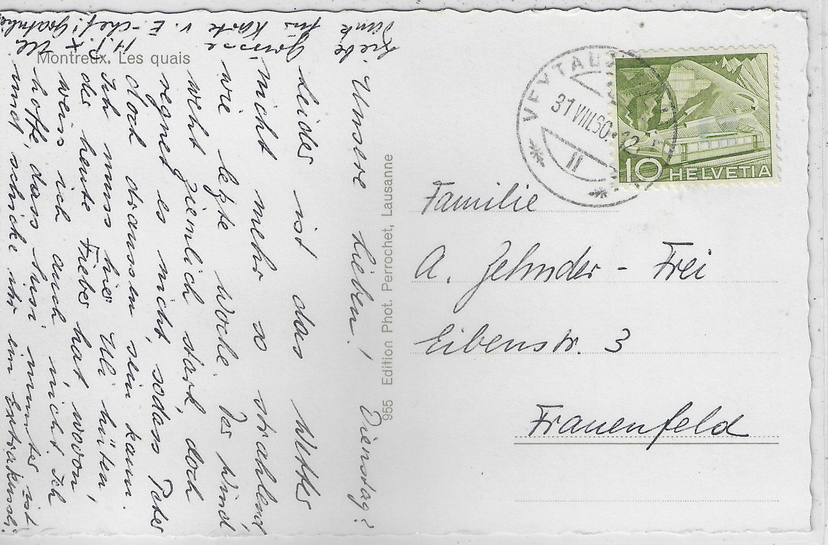 Cartoline postali: Montreux - Les quais – Usato da Ettingen venduto da Kartenplanet 1