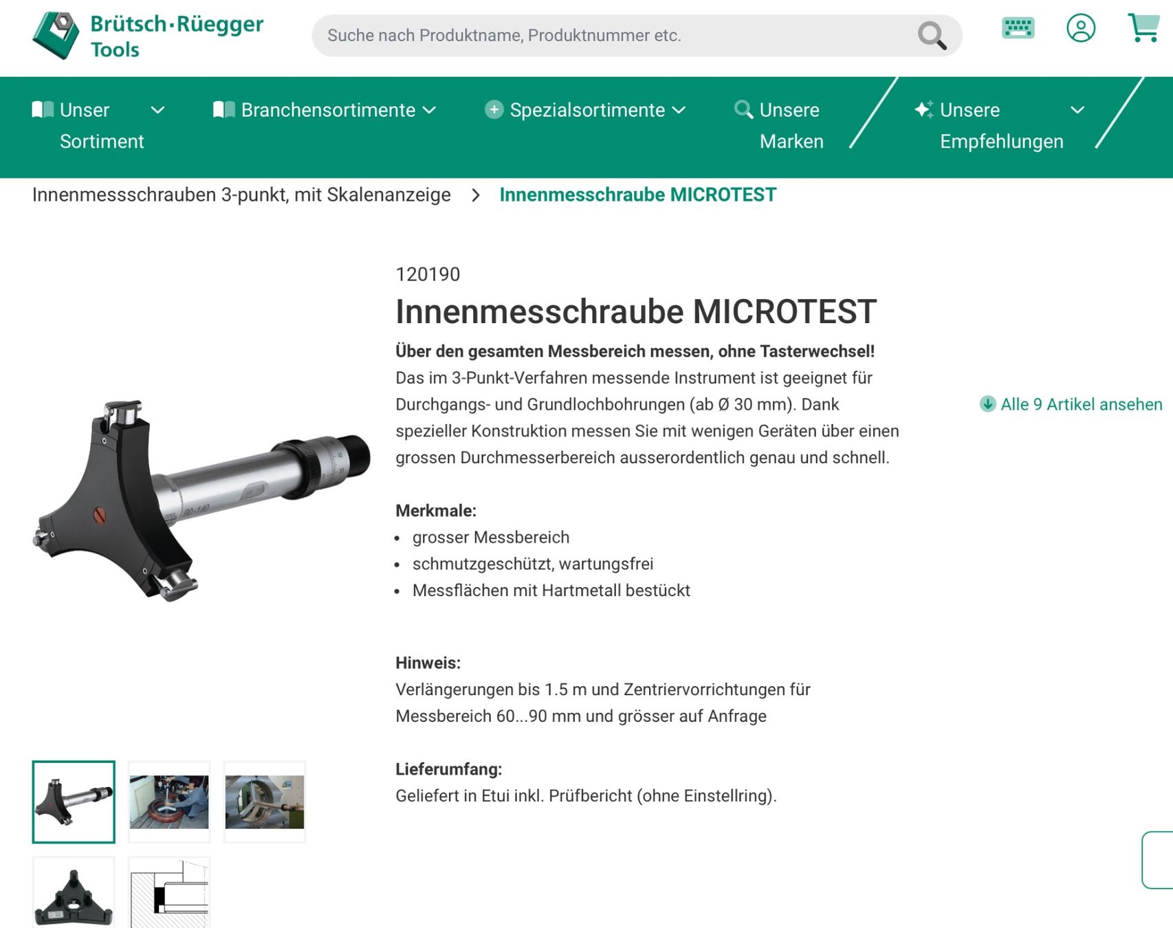 Misurare: MICROTEST Mikrometer Innenmessschraube 60-90mm, SWISS MADE – Usato da Widnau venduto da frohsinn7 4
