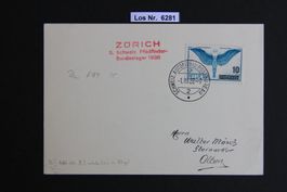 F Karte sauber gestempelt und mit Sonderstemp. 1938 Los 6281