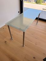 Tisch Glas Metall matt Längsrechteckig guter Zustand