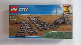 2 Schachteln "Lego Eisenbahn-Weichenpaar"