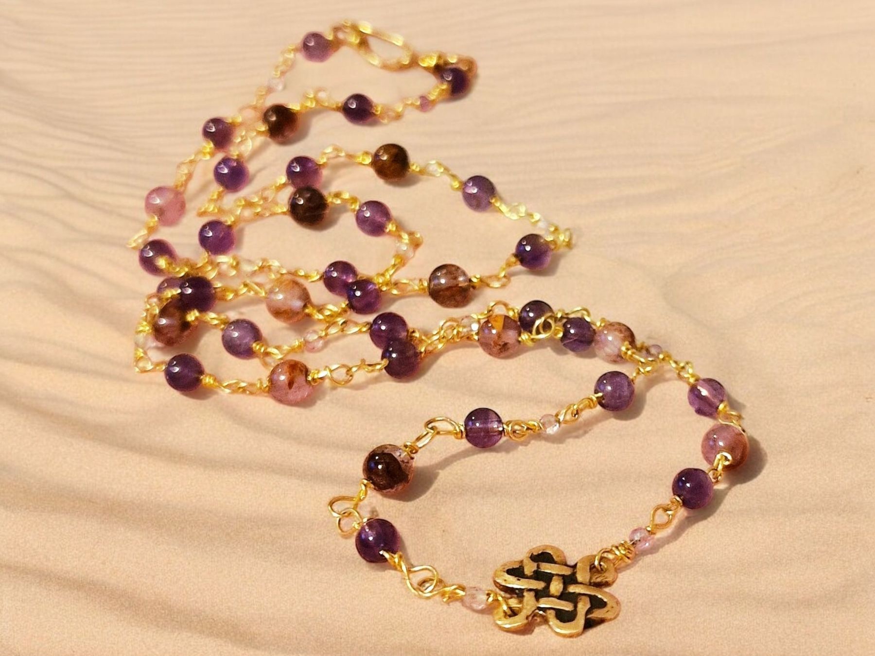 Catenine: Halskette Auralit, Amethyst, Ametrin, Bronze – Nuovo e nell'imballaggio originale da Aarau venduto da Schmuckhoehle_MD 5