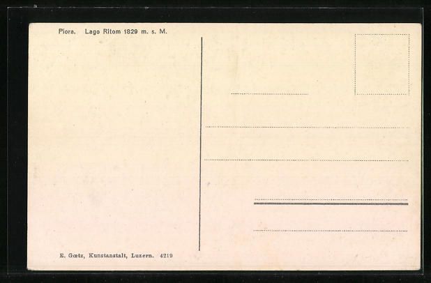 Cartoline postali: AK Piora, Lago Ritom mit Gebäuden – Usato da Berlin venduto da bartko-reher 1