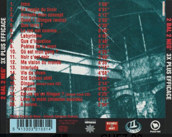 CD: CD 2 Bal 2 Neg 3x Plus Efficace - CD Original 1996 – Usato da St-Prex venduto da eme_kc29 1