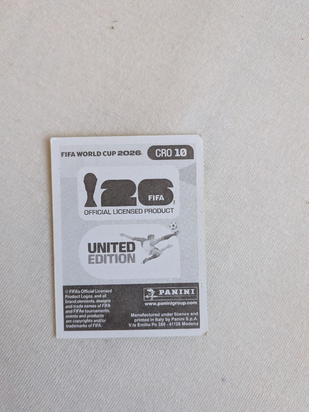 Panini Sammelbilder & Trading cards: Panini Bild CRO 10 – Neu (gemäss Beschreibung) aus Eschenbach SG von SanFranciscoCalifornia 1