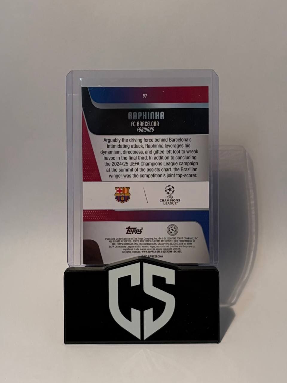 Topps Carte collezionabili: 2025-26 Topps Chrome UEFA RAPHINHA Pink Refractor /250 – Usato da Oftringen venduto da collectsupply 1