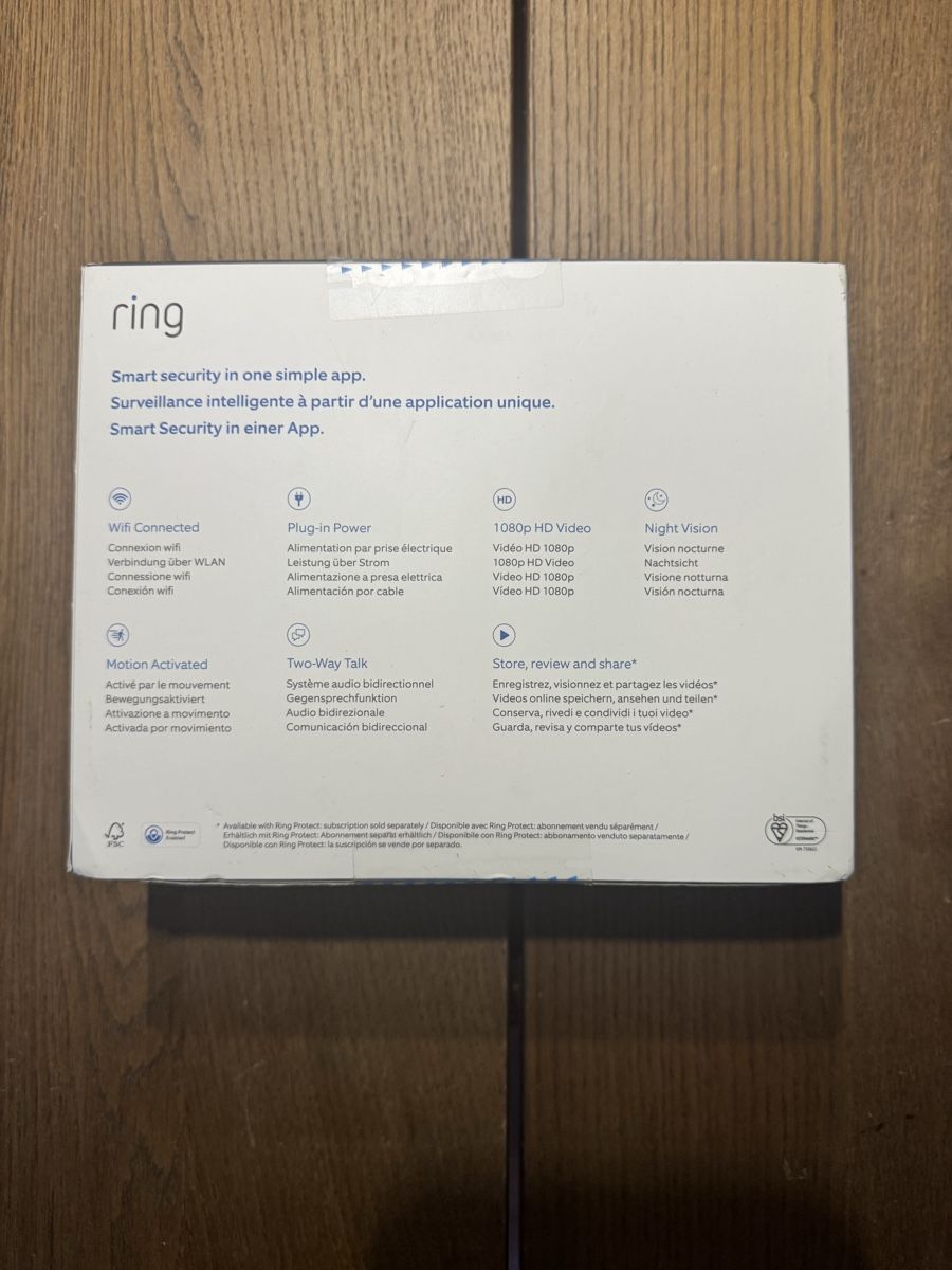 Systèmes d'alarme: Ring Stick Up Cam Plug-In Security Camera - Like New! – Neuf avec emballage d'origine à Glattpark(Opfikon) par ale_mg8x 3