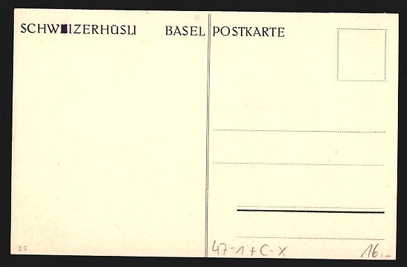 Cartes postales: Basel, Schwizerhüsli, Studenten unter e – D'occasion à Berlin par bartko-reher 1