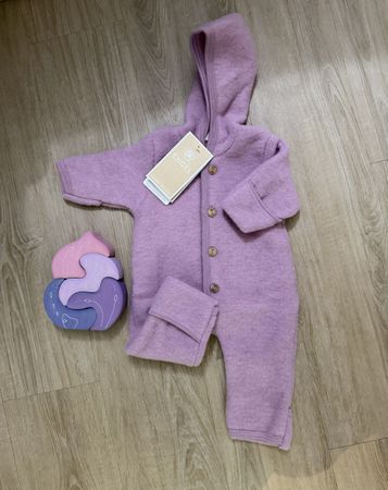 Neu Engel Wollfleece Overall Rosa Grösse 50/56
