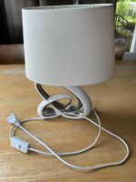 Tischlampe Keramik White Loops abstrakt 37cm