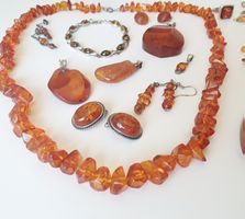 Bernstein  925, 875 ,800 Silber Schmuck Konvolut, Vintage
