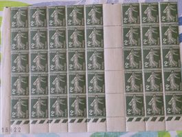 Teilbogen Frankreich mit  Zwischensteg  1931 postfrisch
