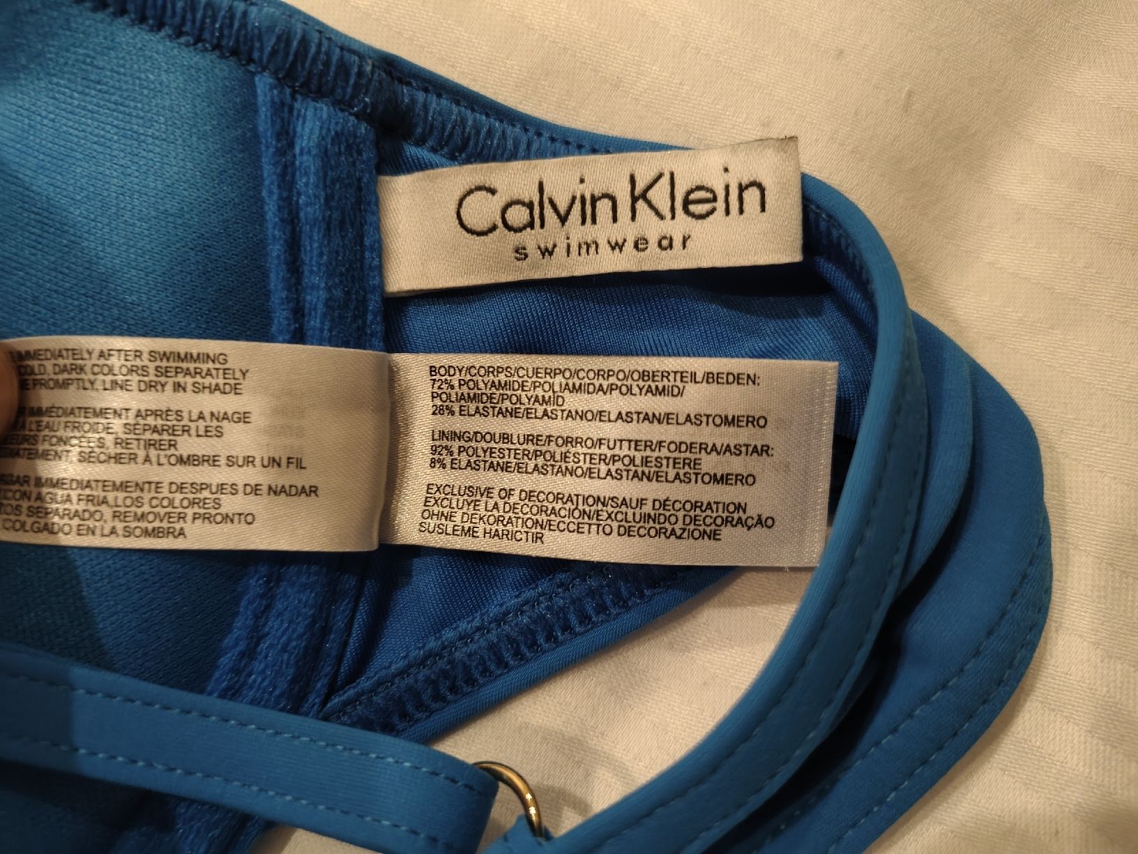 Calvin Klein Costumi da bagno & Bikini: Calvin Klein Bikini-Oberteil, hellblau, 34B  – Nuovo (secondo la descrizione) da Baden venduto da jcm_9dkf 6