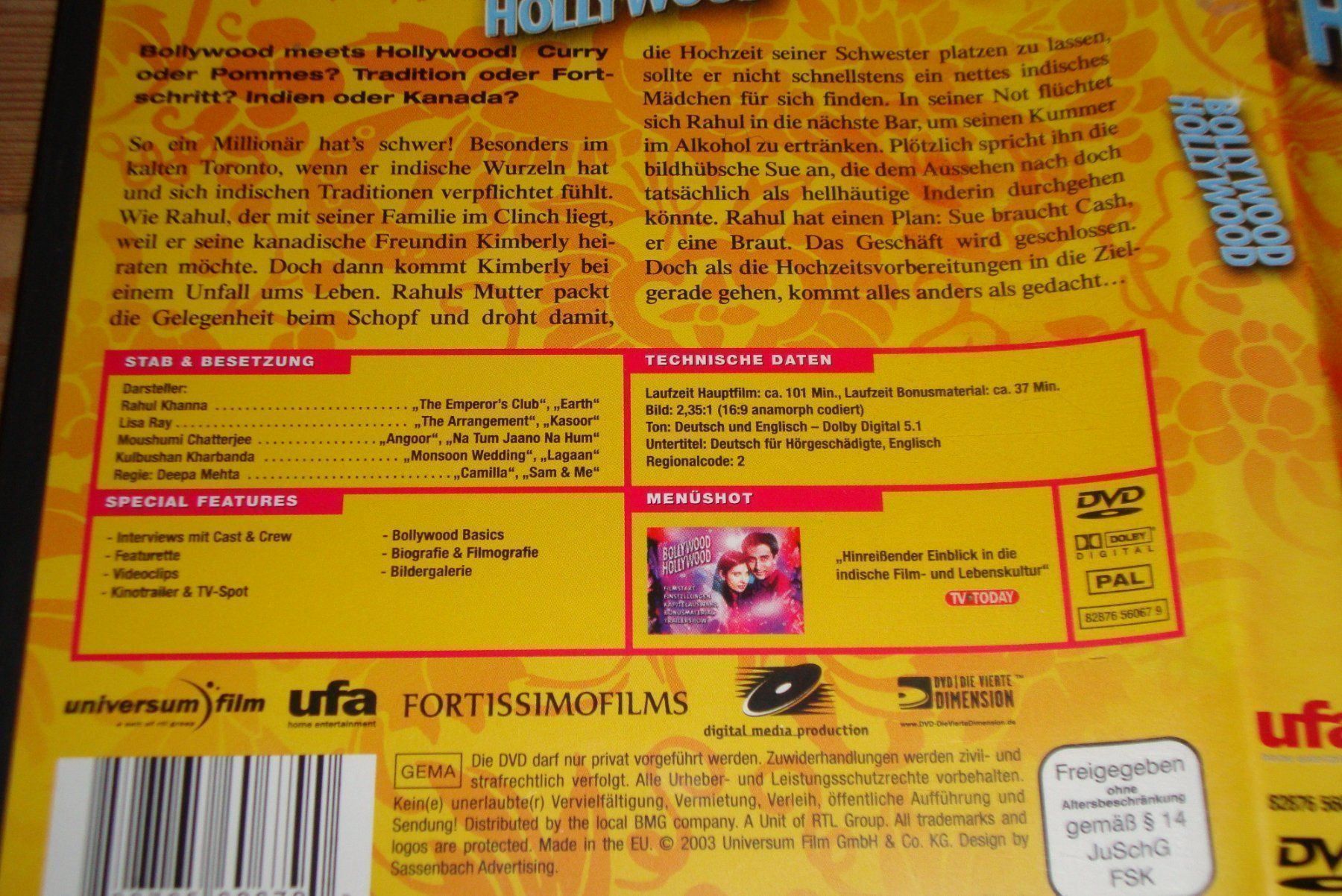 Tutti i DVDs: BOLLYWOOD HOLLYWOOD DVD – Usato da Bern venduto da carola31 1