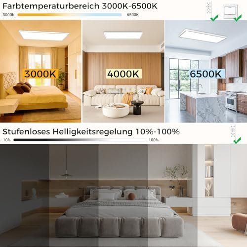 Lustres & lampes de plafonds: LED Deckenleuchte Flach 58x20cm 3500LM Deckenlampe Dimmbar – Neuf avec emballage d'origine à Hundwil par pak_7zvn 3