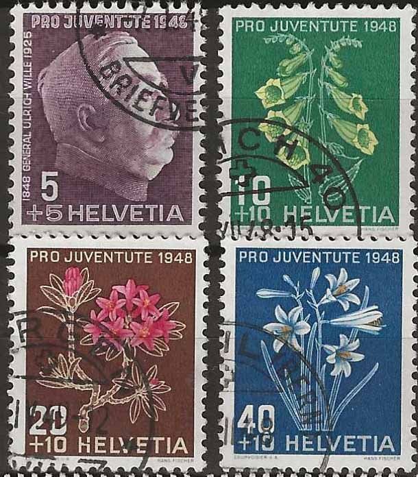 Tutti i francobolli: PJ048 - Pro Juventute 1948 obl. – Usato da Trélex venduto da Phil_Albert
