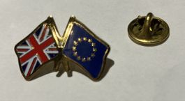 UK & EU Flags Lapel Pin - New!