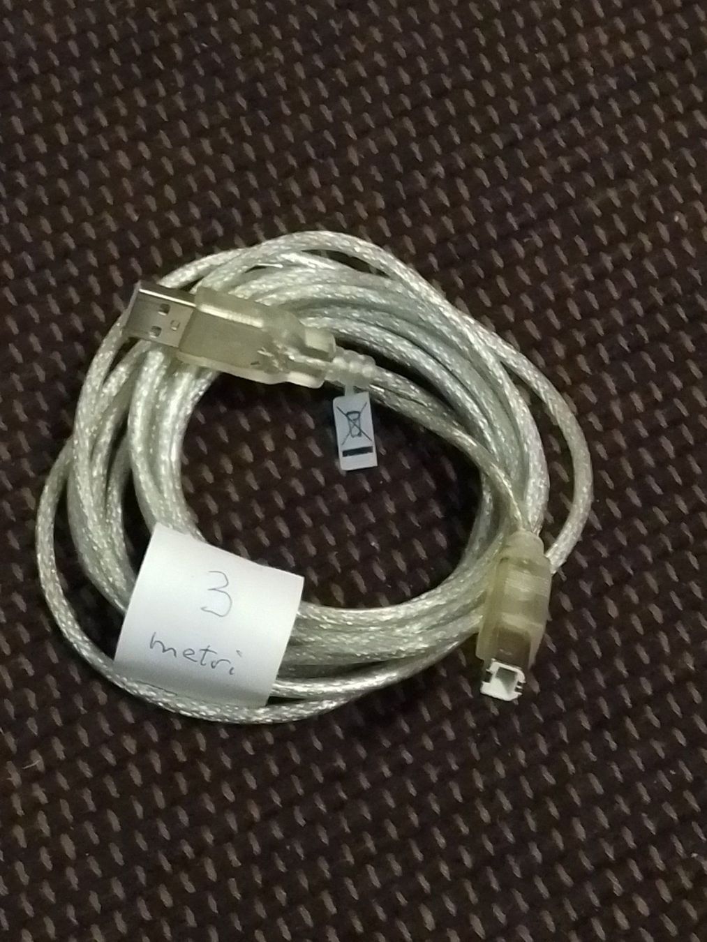 Cavi: Cavo USB per stampante - 3 metri – Usato da Porza venduto da ulletta1 1