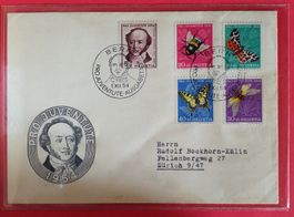 BJ5) 1954 FDC sauber Brief  Kt. 60.-