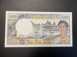 Banknote French Pacific Territories, 500 Francs, P-1c, UNZ