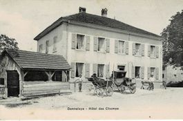 DONNELOYE - Hotel des Champs VD gel. 1907! mit Kutsche!