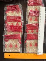 Geschenkbeutel Set 10 Stück Jute rot Weihnachten neu
