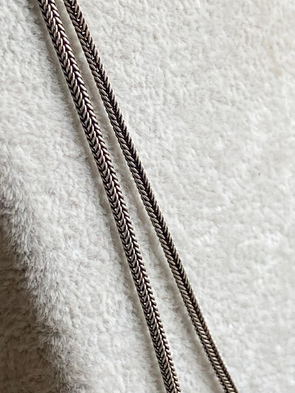 Catenine: Vintage Halskette, Silberlook - 70cm doppelt – Usato da Laufen venduto da belleskulptur 4