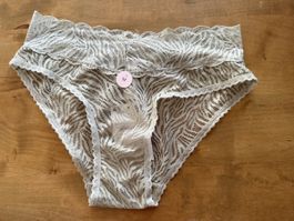 Damen Slip Spitze beige Grösse M neu