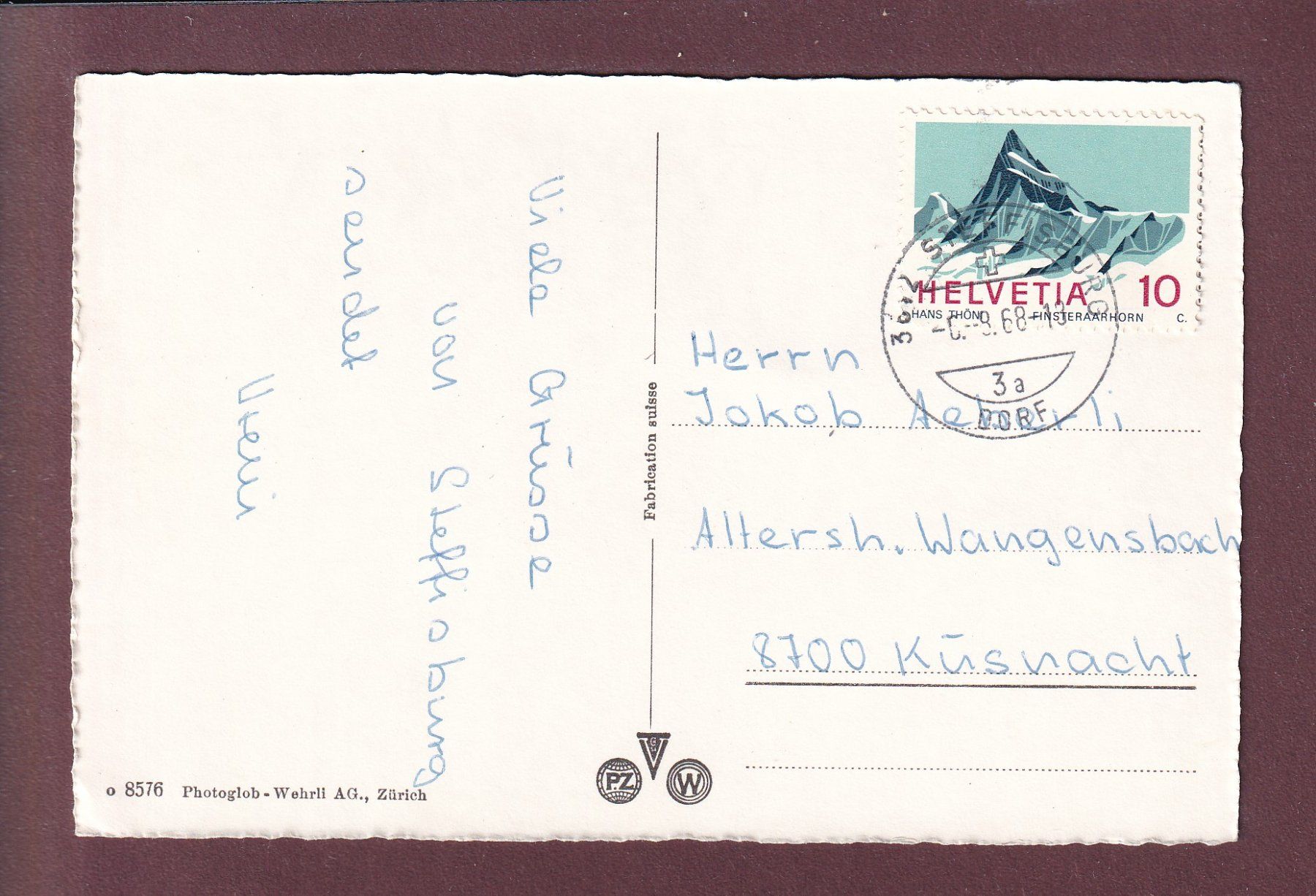 Cartoline postali: THUN - Hauptgasse - Occasionshaus - 1968 – Usato da Pully venduto da nicecards 1