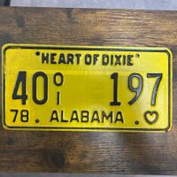 🇺🇸 1978 Vintage U.S. Autoschild - Alabama 40-197