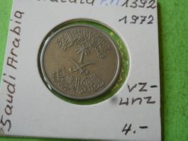 Saudi Arabien 1972,  50 Halala  unzirkuliert