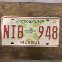 🇺🇸 1977 Vintage U.S. Autoschild - Mississippi NIB 948