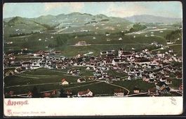 AK Appenzell, Teilansicht mit Kirche