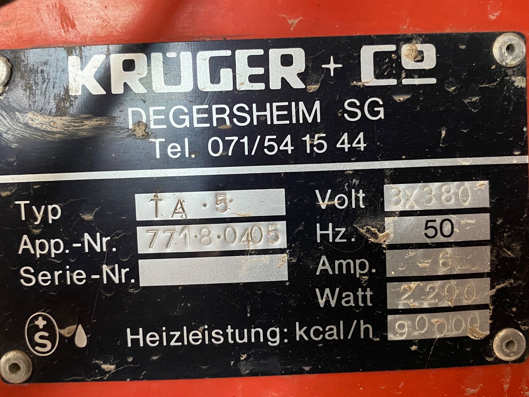 Krüger Heizgeräte: Krüger Lufterhitzer mit Schläuchen – Gebraucht aus Eschlikon TG von ArtRec 1