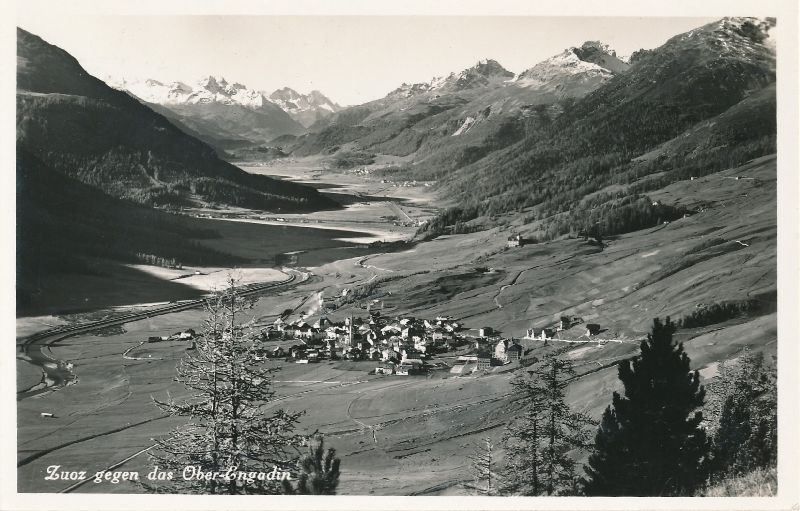 Cartoline postali: Zuoz gegen Oberengadin c1955 – Usato da Emmenbrücke venduto da teestube
