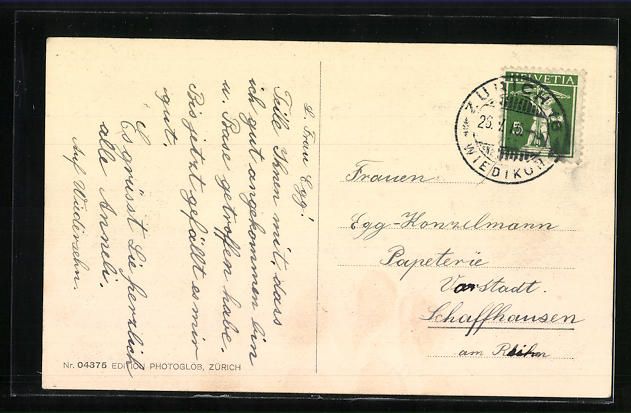 Cartoline postali: Wiedikon, Kirche mit den Bühlschulhäus – Usato da Berlin venduto da bartko-reher 1