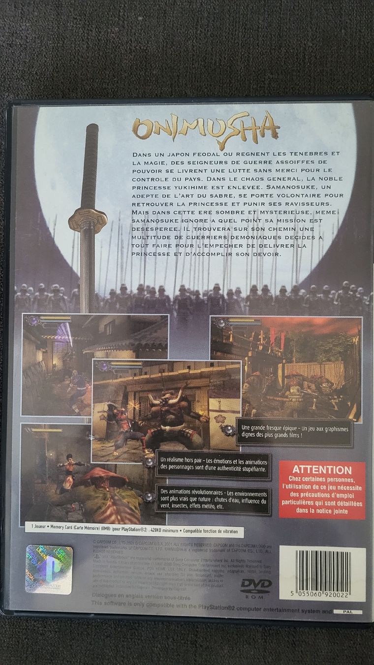 Giochi: Onimusha : Warlords / Playstation 2 Spiel – Usato da Biel/Bienne venduto da Retrohr 2