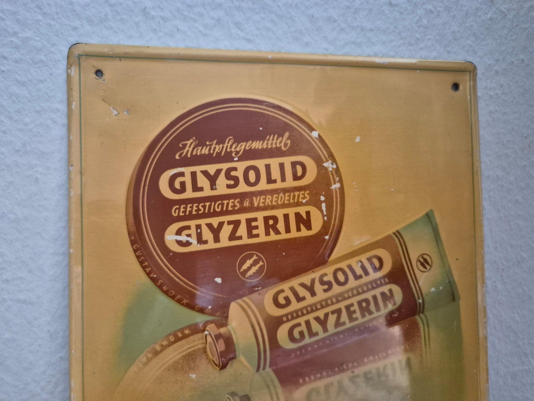 Schilder: Altes Blechschild Glysolid Glyzerin Vintage Schild Blech – Gebraucht aus Neuhausen von rraayy 1