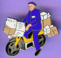 PTT   Pöstler mit Motorrad
