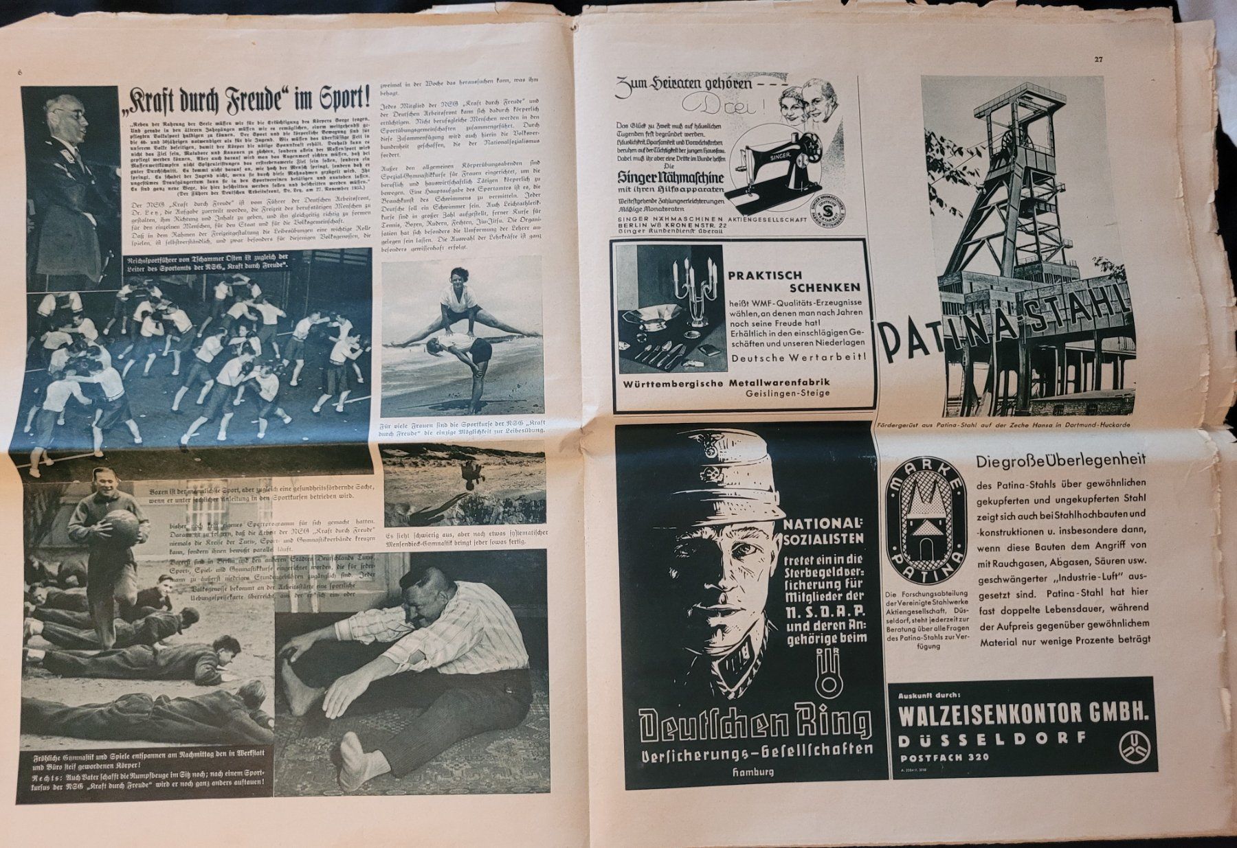 Armi bianche: Deutsches Reich, DAF Zeitung – Usato da Kriens venduto da KTP 3