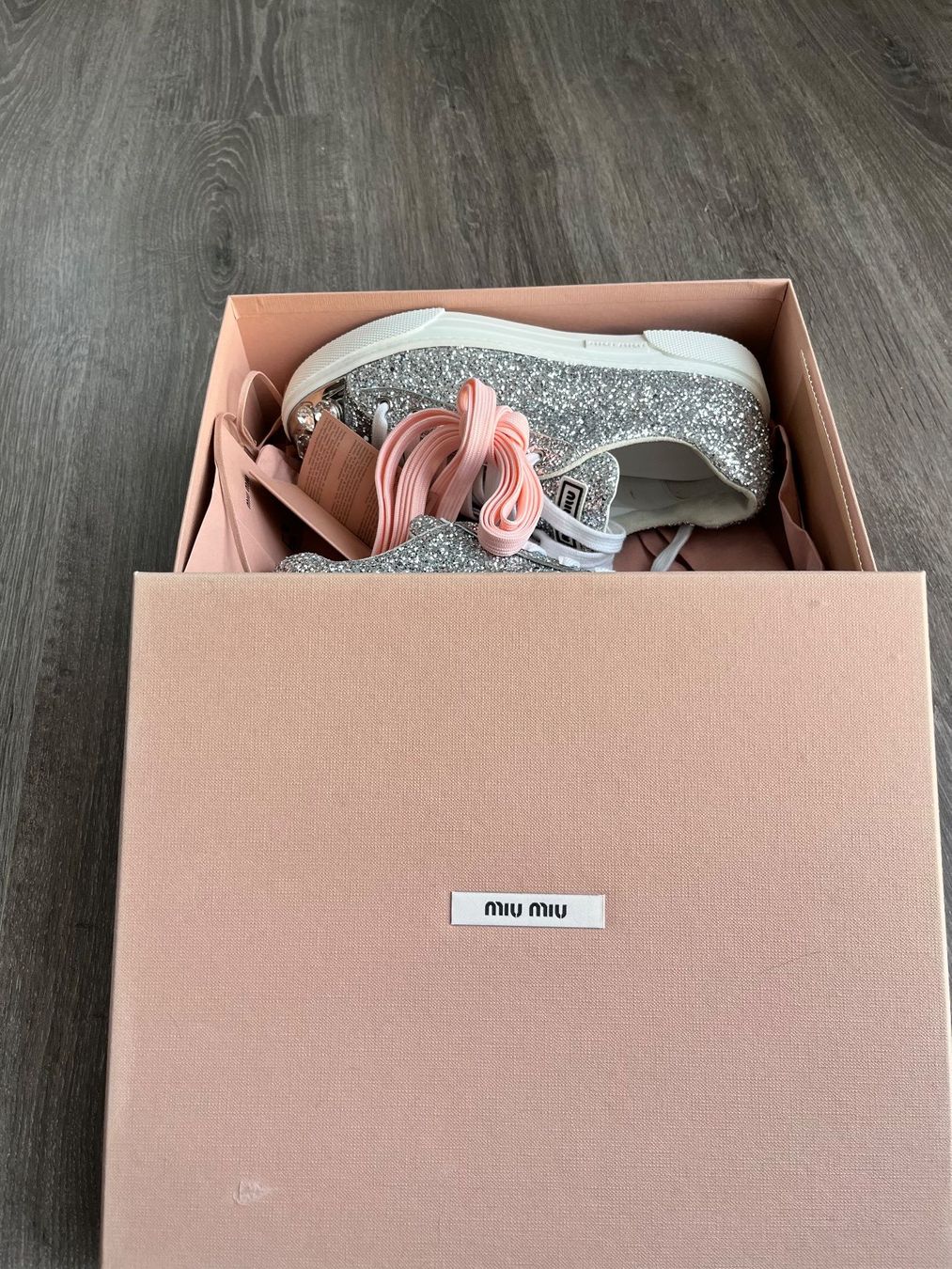 Miu Miu Damenschuhe: Miu Miu Sneaker Gr. 38 Glitzer Strass NEU – Neu und originalverpackt aus Frenkendorf von klourenco 7