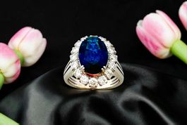 OTTO GRABER, Zürich, Saphir - Diamant - Ring