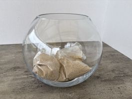Deko Glas Kugel Vase