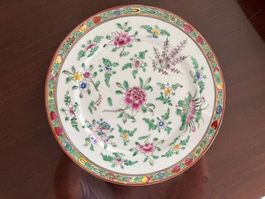 Antiker China Teller, florales Muster, Ø 26cm, Top Zustand!