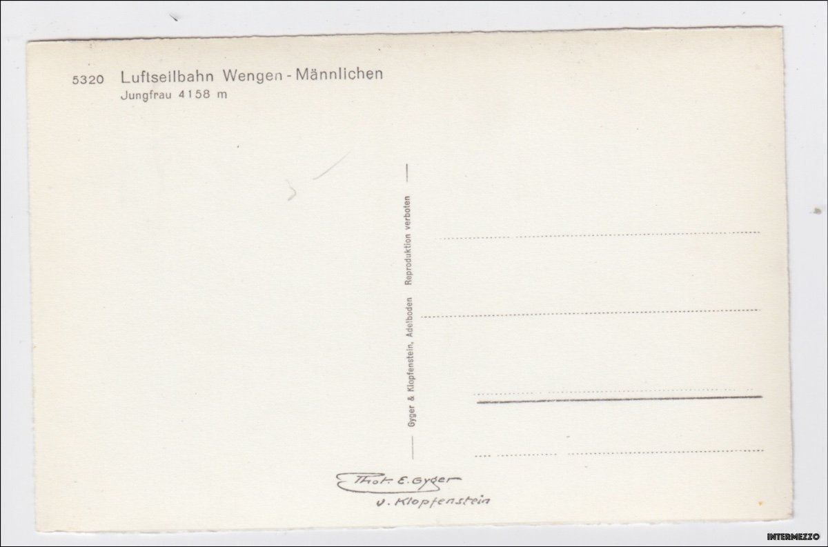 Cartoline postali: Wengen // Seilbahn Männlichen // antik – Usato da Basel venduto da intermezzo12 1