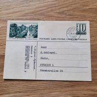 GS Post Karte La Chaux De Fonds Steinhausen 1956