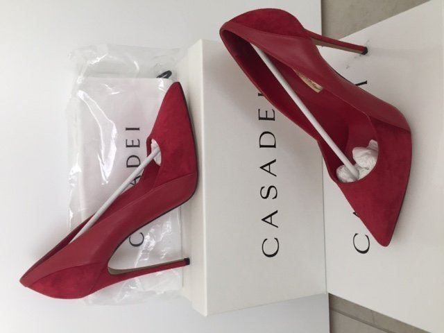 Casadei Damenschuhe: Rote Casadei Pumps Gr. 40 Wildleder/Leder – Neu (gemäss Beschreibung) aus Grenchen von ylo_8mlq 3